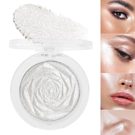 Pearl White Face Highlighter Makeup Shimmer Glitter Rose