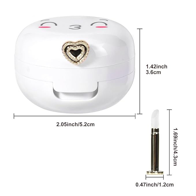 2 Pack Lip Balm Containers,Plastic Portable