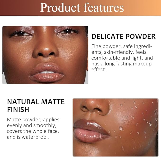 Pressed Matte Face Powder Makeup & Setting Powder 10g