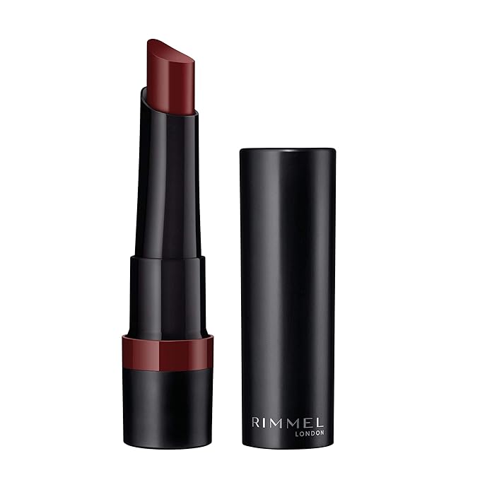Rimmel Lasting Finish Matte Lipstick - All-Day Intense Lip Color with Exclusive Ruby and Diamond Complex - 560 Crimson Desire, .14oz