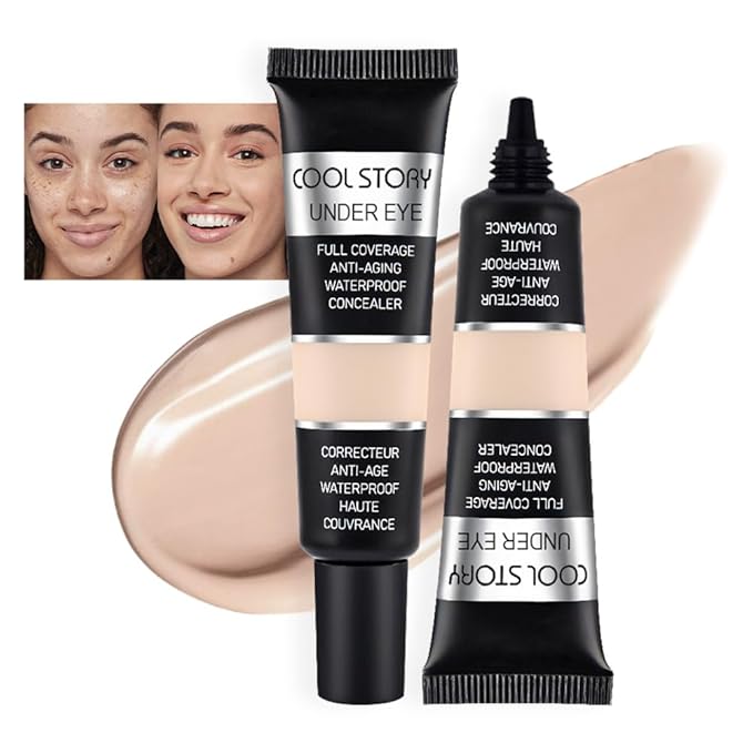 Kaely 2Pcs under Eye Concealer Full Coverage,Waterproof Concealer