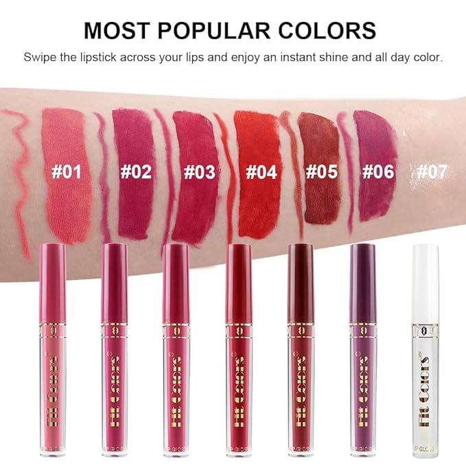 6 Colors Liquid Lipstick + Lip