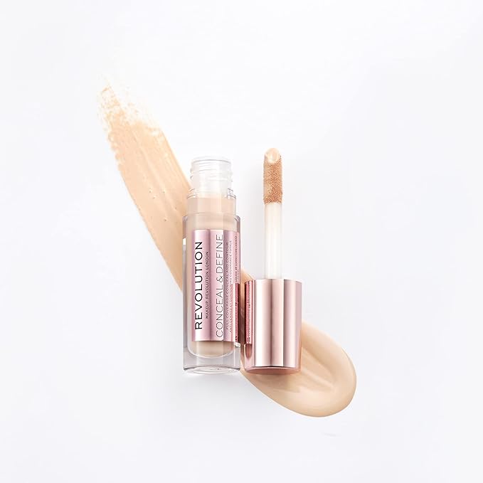 Revolution Beauty, Conceal & Define Concealer, Full Coverage 0.14 Oz