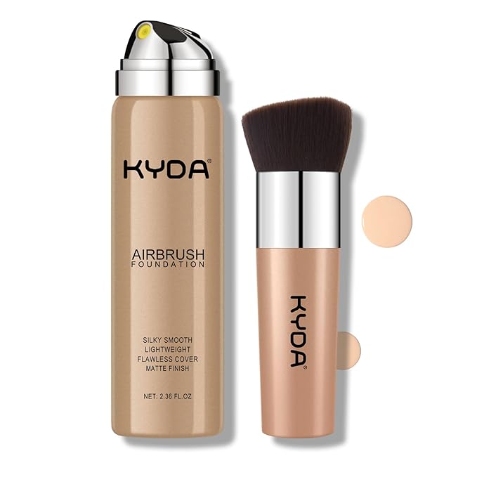 KYDA AirBrush Foundation Spray, Lasting Matte Foundation, Lightweight Classic Ivory