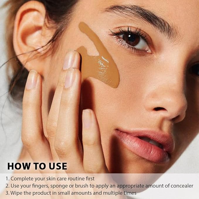 Kaely 2Pcs under Eye Concealer Full Coverage,Waterproof Concealer