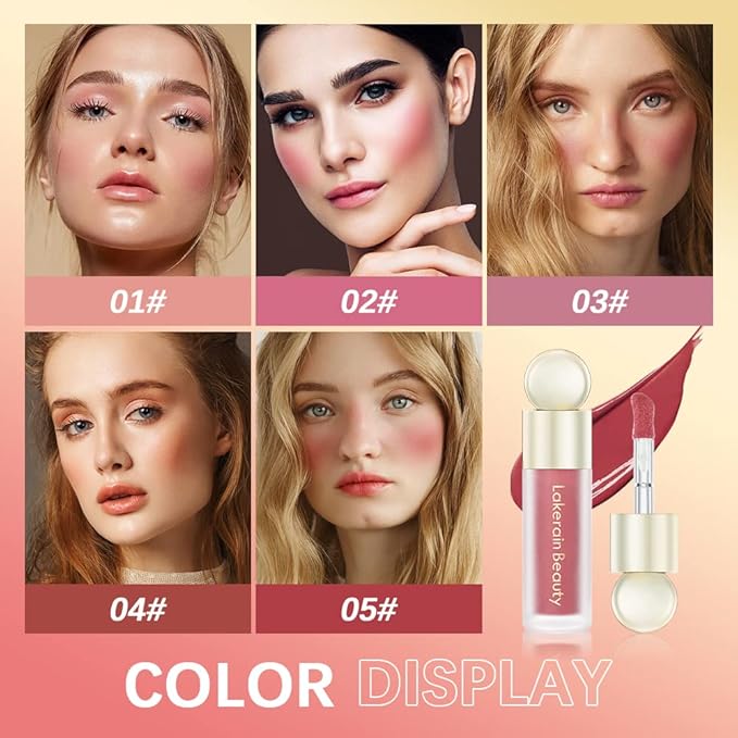 Soft Velvet Liquid Blush,Natural Cream Blush Stick for - LOVE)