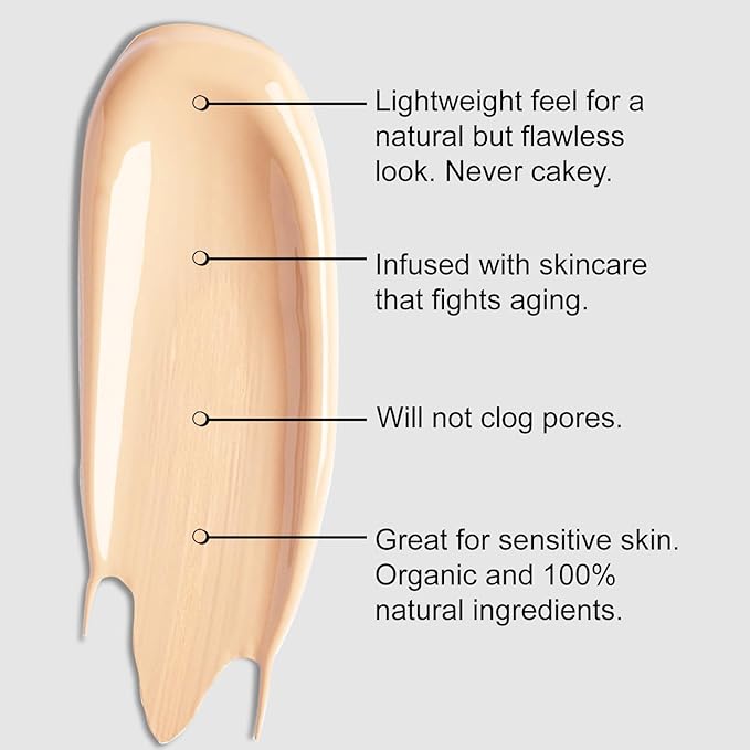 Organic Aloe-Based LUX Liquid Foundation, Natural Vegan Gluten-Free