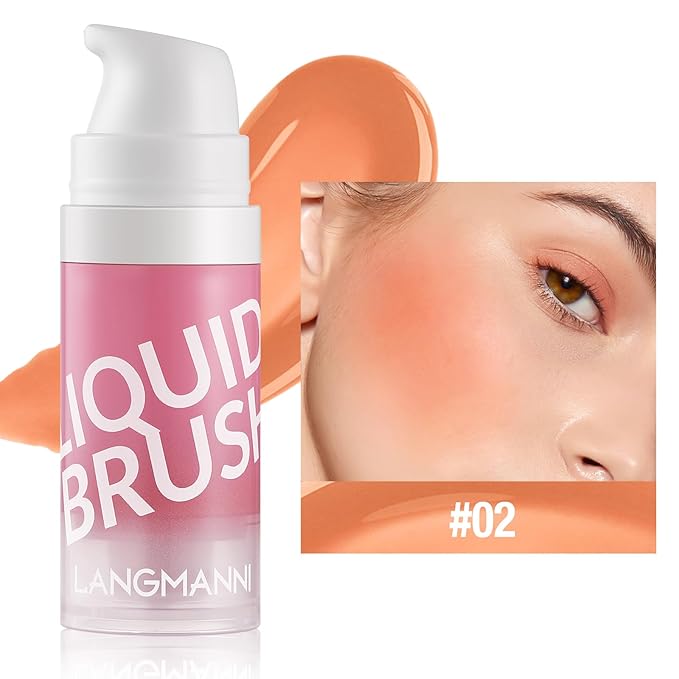 Liquid Blush Makeup Cream Blush For Cheeks Natural Velvet Texture(02#)