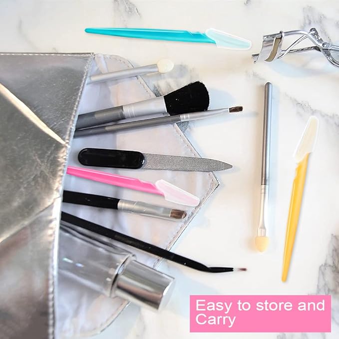 72 Pcs Eyebrow Razor, Multipurpose Exfoliating Dermaplaning Tool Razors Facial Razor Eyebrow Shaper with Precision Cover for Women Men