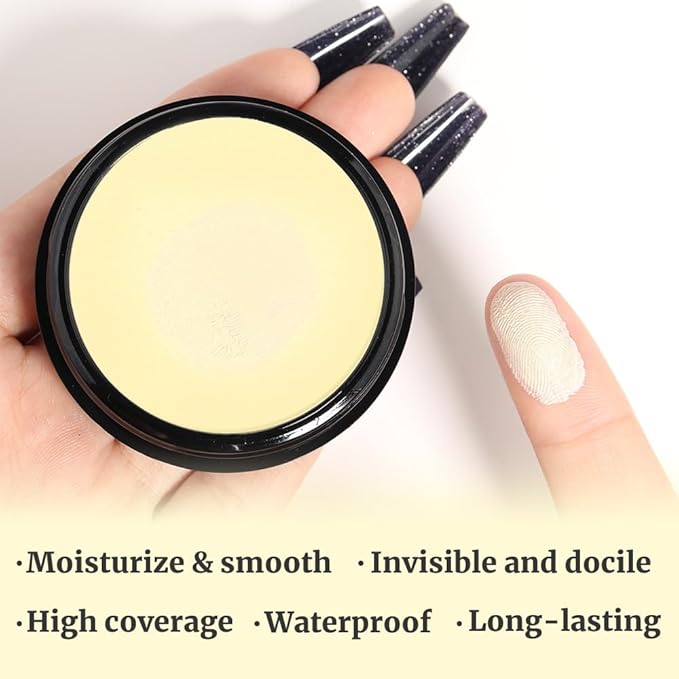 Kaely Color Correcting Concealer,Cream Pot Concealer Full Coverage,under Makeup,10 Yellow