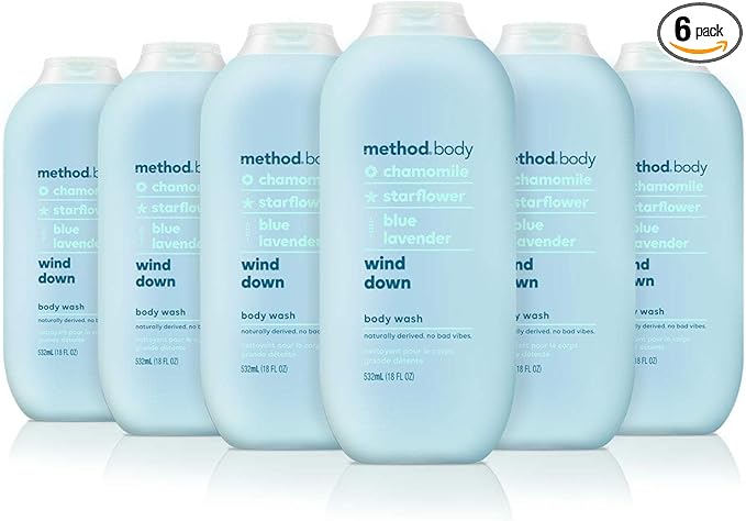 Method Body Wash, Wind Down, 18 oz, 6 pack, Packaging May Vary