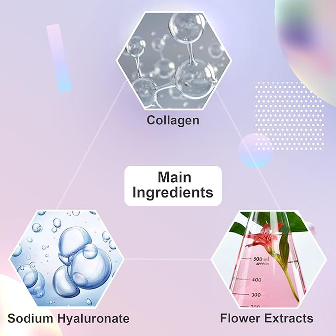 Adofect 30 Pieces Peach Moisturizing Collagen