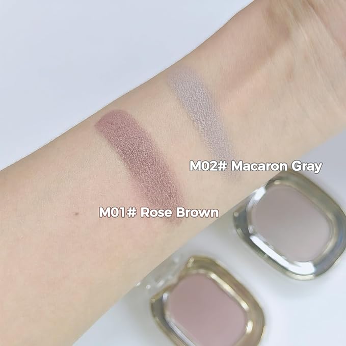 Erinde Single Light Brown Matte Eyeshadow Palette, High Pigment, Long Lasting, Intense Color, Neutral Nudes Naked Matte Pressed Powder Eye Shadow Palette