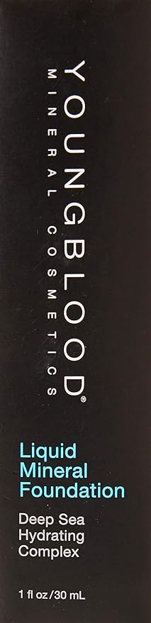 Youngblood Liquid Mineral Foundation, Pebble, 17 Shades, Vegan, Free, Gluten-Free
