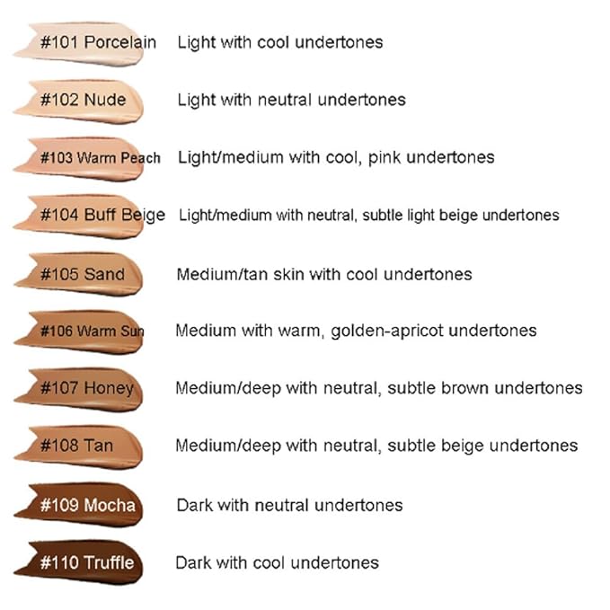 2Pcs Liquid Foundation Full Coverage 24HR Matte Oil Top (1pcs-101) 30ml