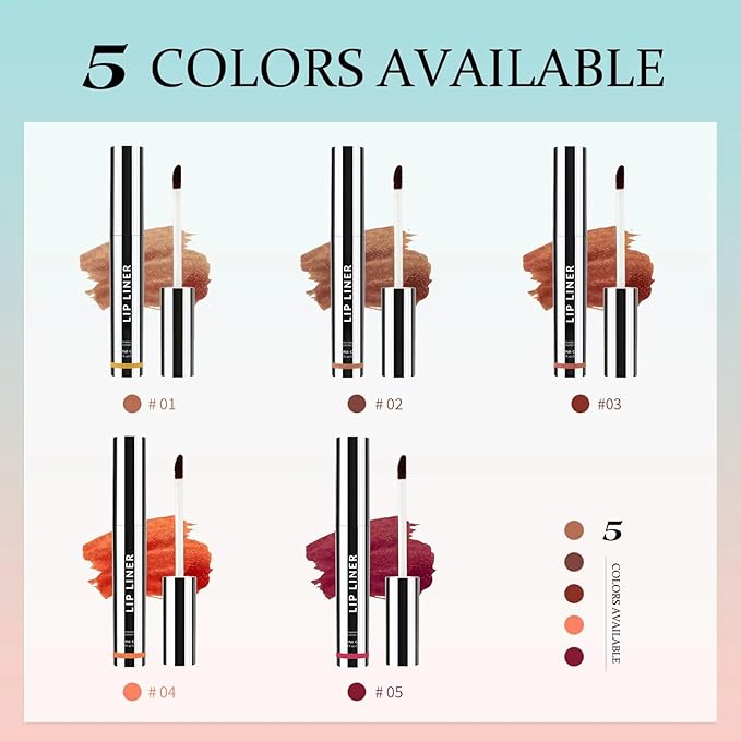 Peel Off Lip Liner Stain Velvet Tint – Long-Lasting, Moisturizing, Non-Sticky Matte Lip Lacquer, Highly Pigmented, Smudge-Proof Liquid Lipstick Makeup (light brown)