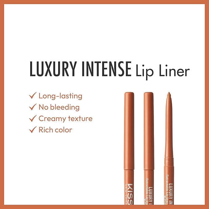 Professional Lip Liner, Long-Lasting Luxury Intense Lipliner, Creamy Retractable Easy to Use Richly Pigmented Lip Liner Pencil 3 PCS (Brown)