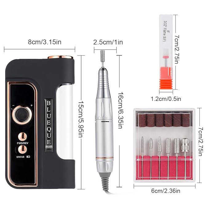 Rechargeable 35000rpm electric nail drill