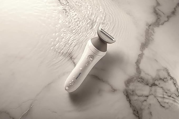 Philips Beauty Lady Electric Shaver Series 6000, Cordless with 4 Accessories, BRL136/00, White