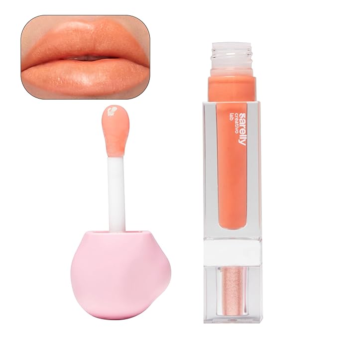 SARELLY CREATIVO LAB | Makeup Set Clear Lip Gloss + Shimmer and Shine | Beauty Vegan Skincare Make Up - Trending Lip Makeup | Apricot Honey Bourbon & Vermeil 24K