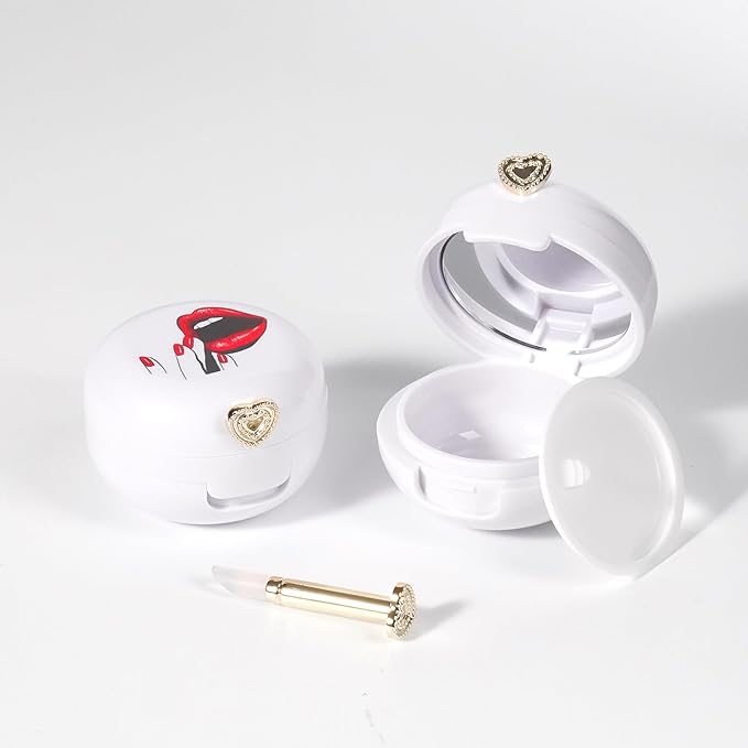 2 Pack Lip Balm Containers,Plastic Portable