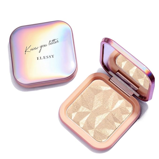 ELESSY Highlighter Makeup Palette,Highlighter Palette Long Lasting Face Tones-TWILIGHT GLOW