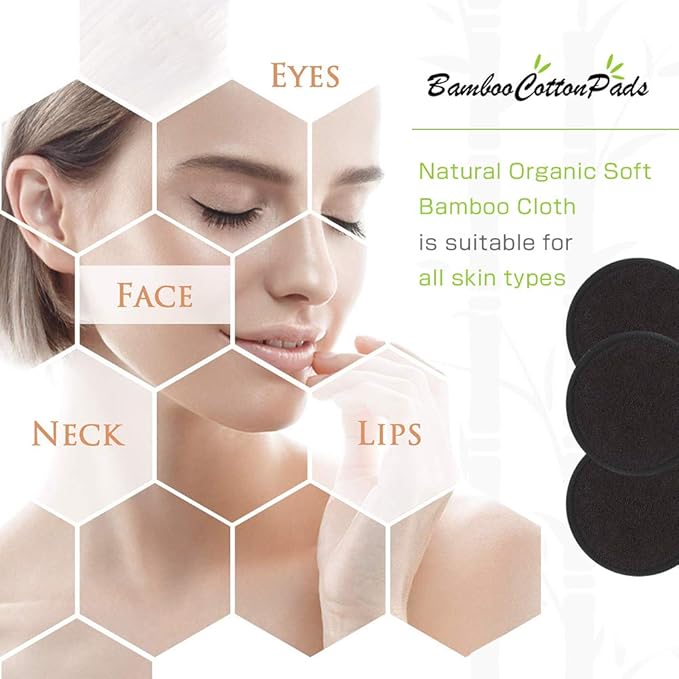 Reusable makeup remover pads black