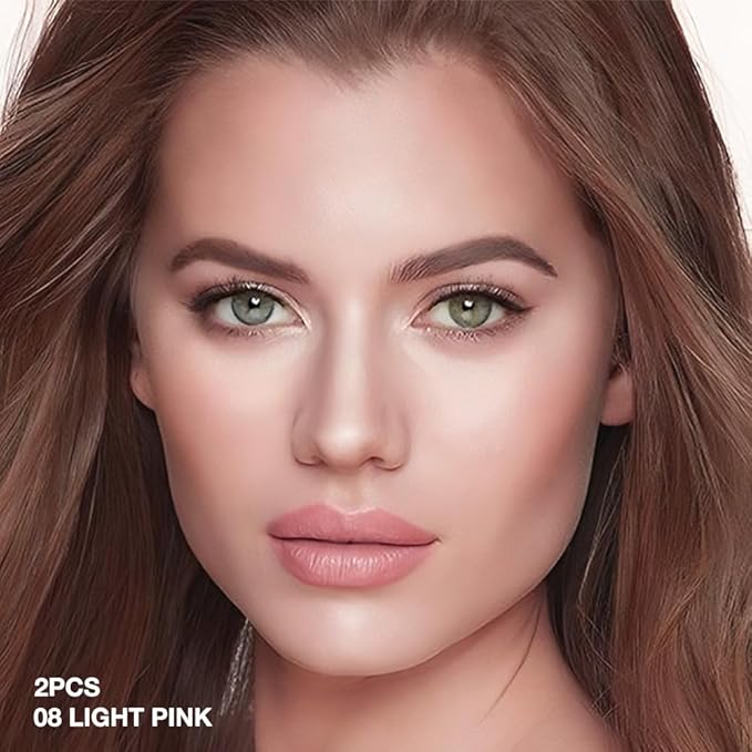 evpct 2Pcs under Eye Brightener, Nourishing Luminous under Light Pink