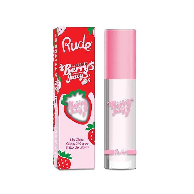 Rude Cosmetics Berry Juicy Lip Gloss - Pure for Women - 0.14 oz Lip Gloss