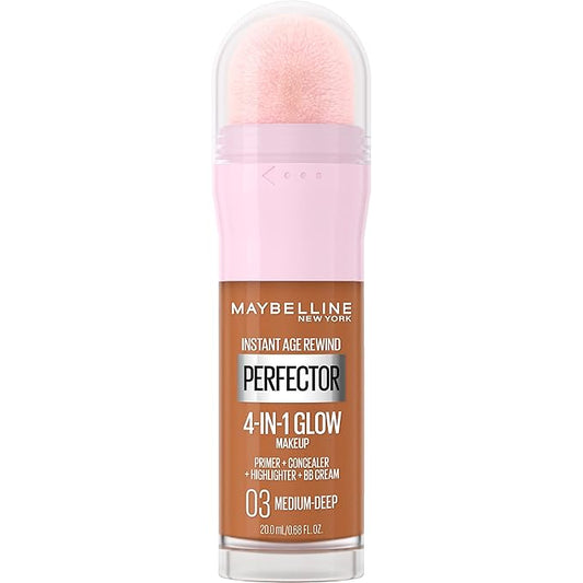 Maybelline New York Instant Age Rewind Instant Perfector 4-In-1 Glow Makeup, Medium/Deep