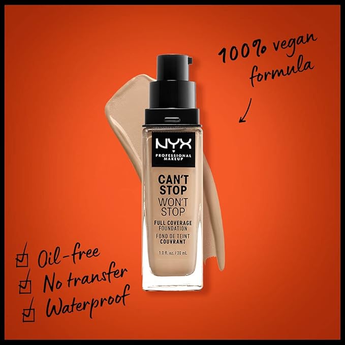 NYX PROFESSIONAL MAKEUP Can't Stop Won't Stop Foundation, - Buff