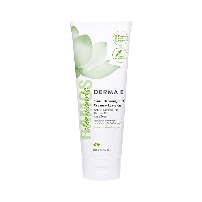 DERMA E Ramos 2-in-1 Defining Curl Cream + Leave-In, 8fl oz