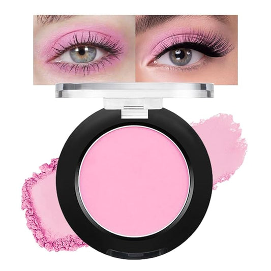 Monochrome Matte Eyeshadow Makeup Palette, Highly Pigmented Peach Pink Eyeshadow Palette, Matte Pressed Powder Eye shadow Makeup, Single Vegan Eye Shadow, Daily Evening Women Girls Eyeshadow Gift 02