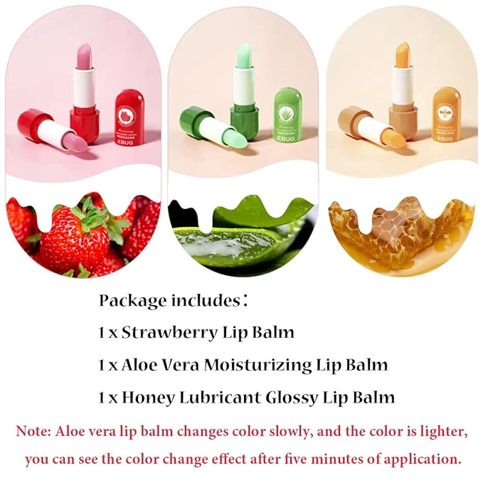 6 PCS Hydrating Lip Balm Aloe