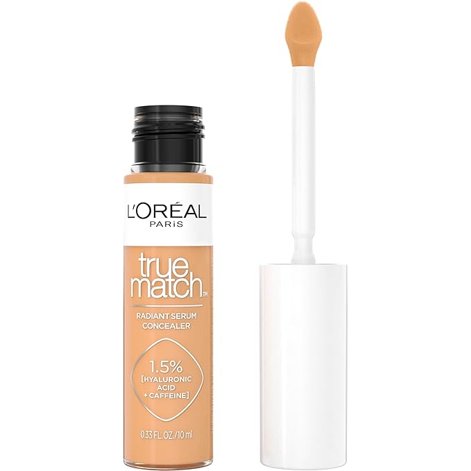 L’Oréal Paris True Match Radiant Serum Concealer, Brightening Caffeine, W7, 0.33 Oz