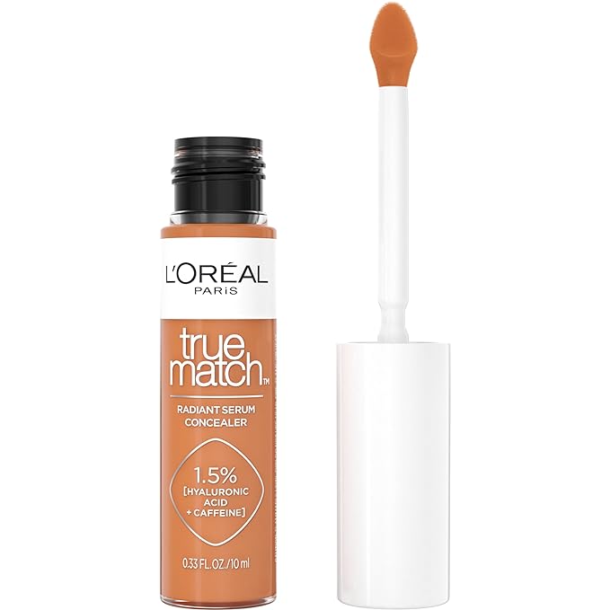 L’Oréal Paris True Match Radiant Serum Concealer, Brightening Caffeine, C7, 0.33 Oz