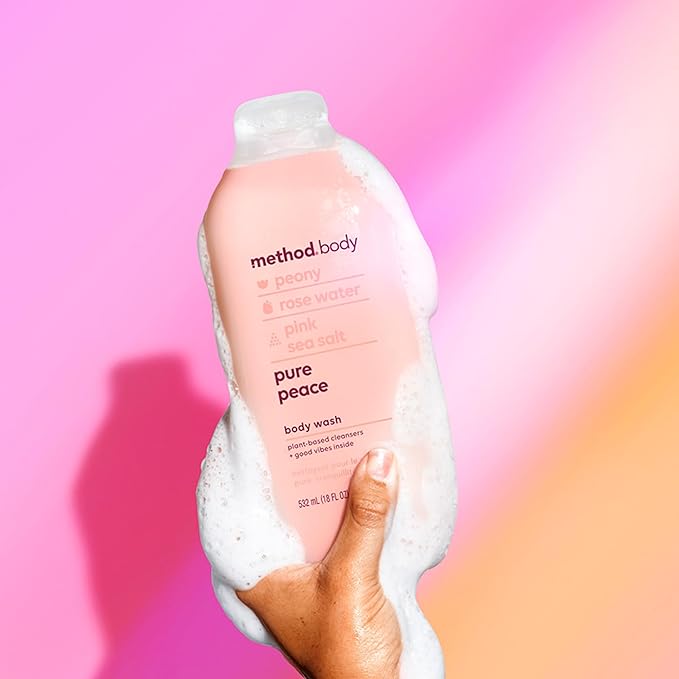 Method Body Wash, Pure Peace, Paraben and Phthalate Free, 18 oz (Pack of 6)