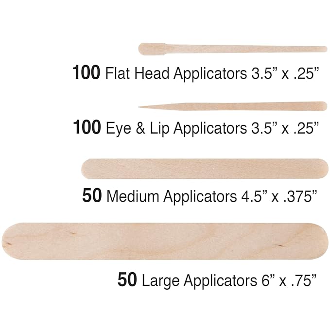ForPro Premium Wood Stick 300 Pcs Kit, Non-Sterile, Assorted Hair Removal Waxing Applicators for Face & Body, 300-Count