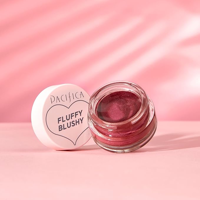 Pacifica Fluffy Blushy Cream Blush – Pink Haze Soft Coral Pink - Face Makeup - Whipped Blendable Blush for Cheeks Dark Pink Hydrating Blusher w/Vegan Collagen Light Airy Texture Sheer Buildable Color