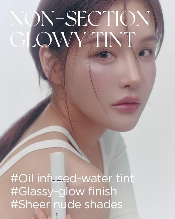 Non-Section Glowy Tint – 112 TENDER BREEZE – Glass Lasting Transparent & Flexible Lip Makeup - Moisturizing Lip Stain for Glossy Finish – Buildable Lipstick for Fuller Looking Lip, 0.17 fl.oz.