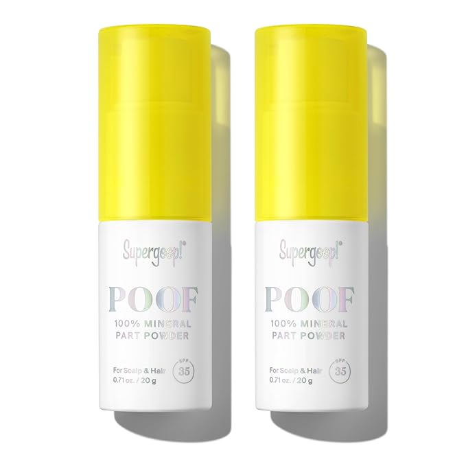 Supergoop! Poof 100% Mineral Part Powder - 0.71 oz, Pack of 2 - SPF 35 PA+++ Scalp Sunscreen with Broad Spectrum UV Protection - Cruelty-Free Formula with Vitamin C