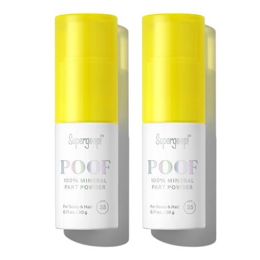 Supergoop! Poof 100% Mineral Part Powder - 0.71 oz, Pack of 2 - SPF 35 PA+++ Scalp Sunscreen with Broad Spectrum UV Protection - Cruelty-Free Formula with Vitamin C