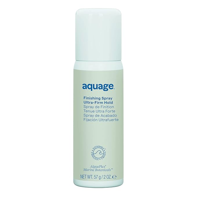 AQUAGE Finishing Spray, Travel Size, Delivers Humidity Resistance and Lasting Firm Hold Style Retention with Max Shine, LVOC, 2 oz