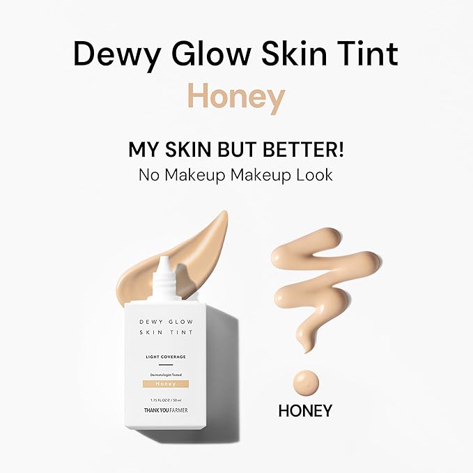 THANK YOU FARMER Dewy Glow Skin Tint, Long-Lasting fl oz