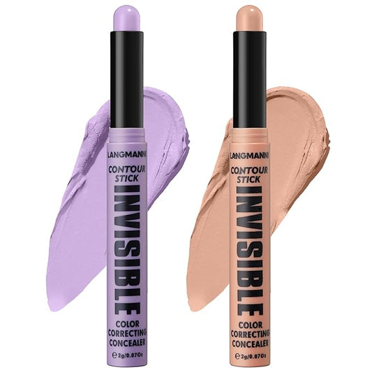 LANGMANNI Multi-Use Face Contour Stick,Highlighter & Concealer Stick,