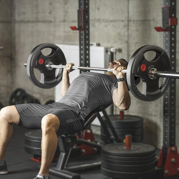 GIKPAL Weight Plates 2-inch Olympic (10lb 25lb 25lb 35lb 35lb 45lb) 45lb)