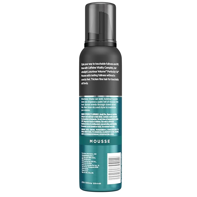 John Frieda Volume Lift Air Whipped Foam, Volumizing Hair Mousse with Air-Silk Technology for Fine or Flat Hair, Adds Lasting Body and Fullness with flexibile Hold, 7.5 Oz