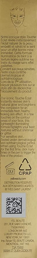 Yves Saint Laurent Radiant Touch, No. 2.uminous Vanilla, 0.1 Ounce 5 L