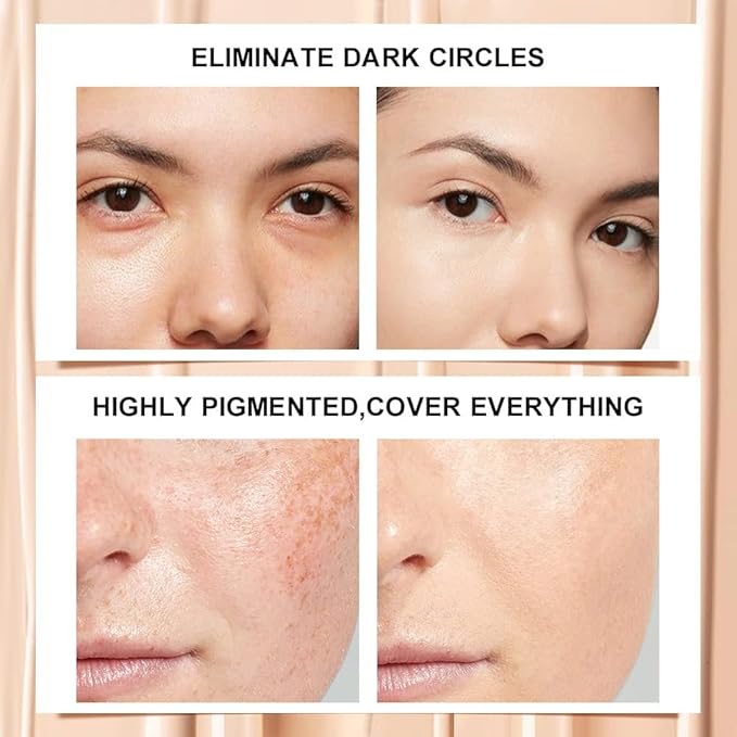 Kaely 2Pcs Hydrating Concealer Wand,Full Coverage Liquid under