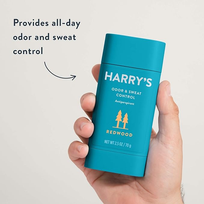 Harry's Antiperspirant Deodorant, Sweat & Odor Control Antiperspirant for Men, Redwood, 2.5 oz Pack of 3